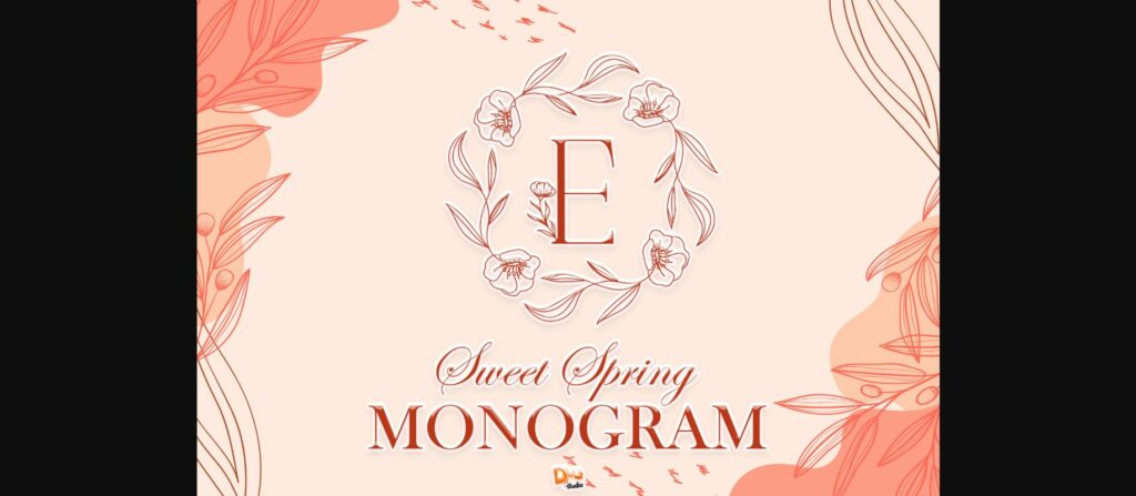 Sweet Spring Monogram Font Poster 3
