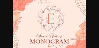 Sweet Spring Monogram Font Poster 1