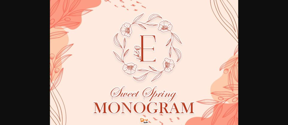 Sweet Spring Monogram Font Poster 1