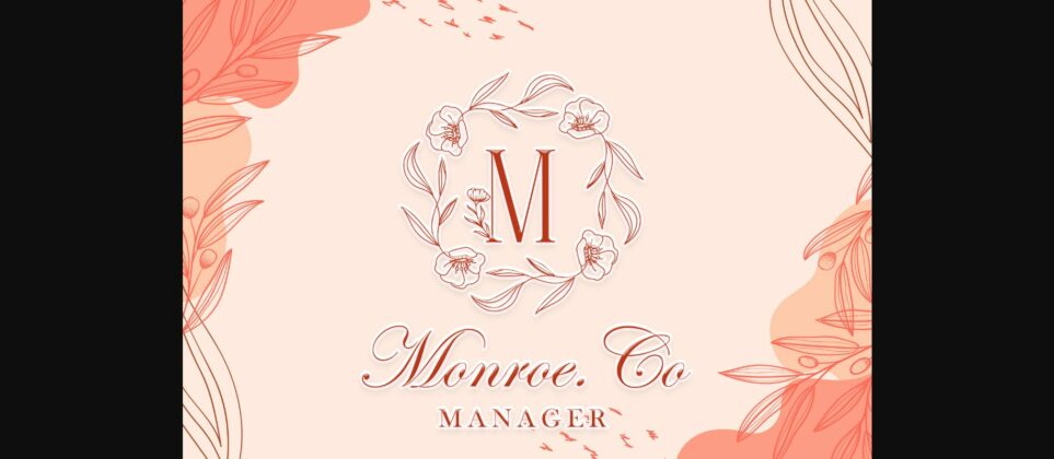 Sweet Spring Monogram Font Poster 2