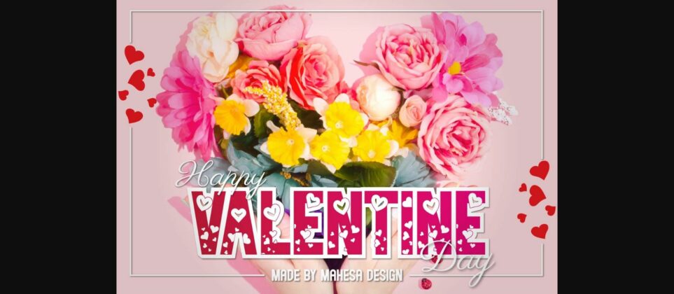 Sweet Valentine Font Poster 4