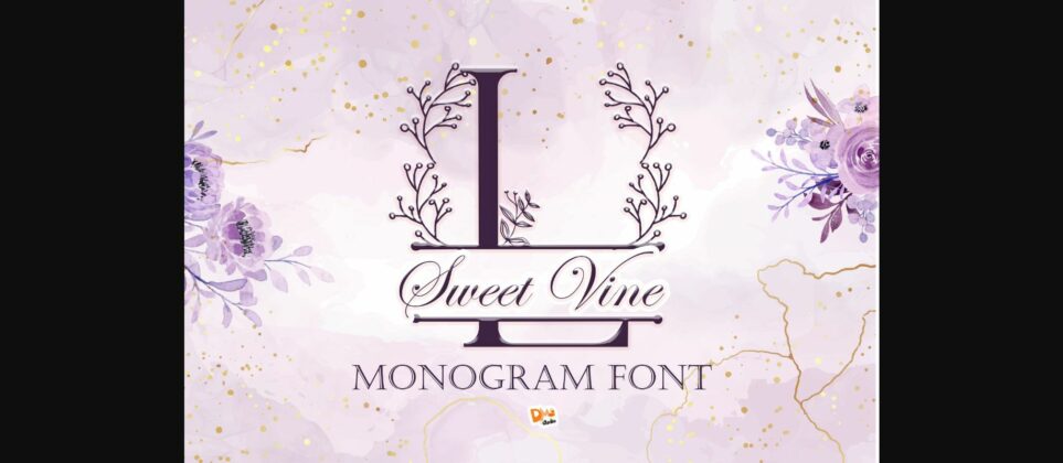 Sweet Vine Monogram Font Poster 3