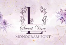 Sweet Vine Monogram Font Poster 1