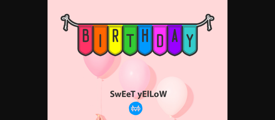 Sweet Yellow Font Poster 3