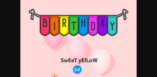 Sweet Yellow Font Poster 1