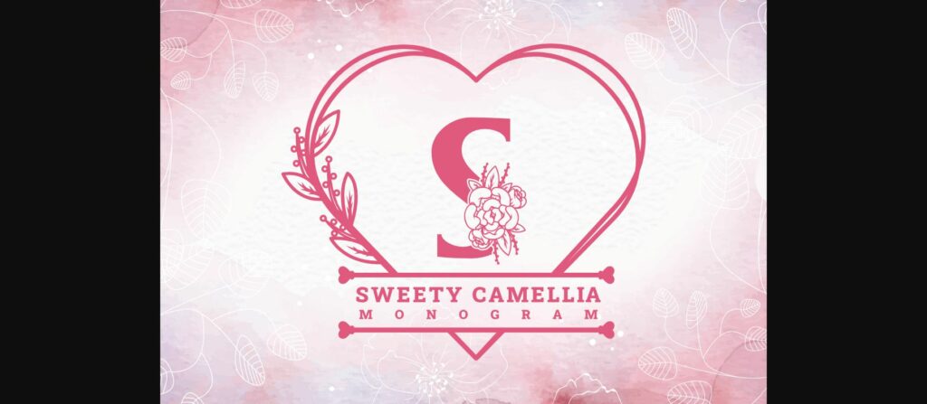 Sweety Camellia Monogram Font Poster 1