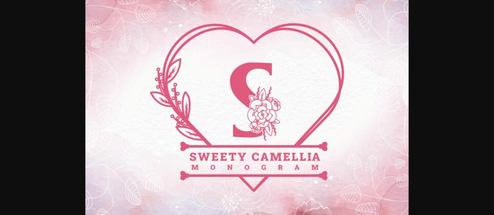 Sweety Camellia Monogram Font Poster 3