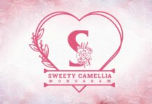 Sweety Camellia Monogram Font Poster 1
