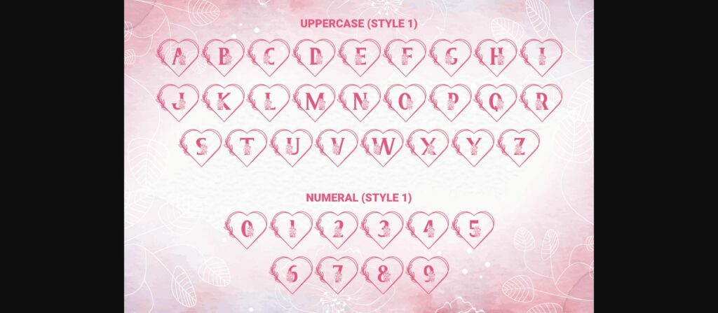 Sweety Camellia Monogram Font Poster 6