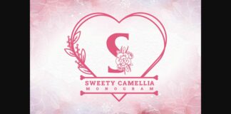 Sweety Camellia Monogram Font Poster 1