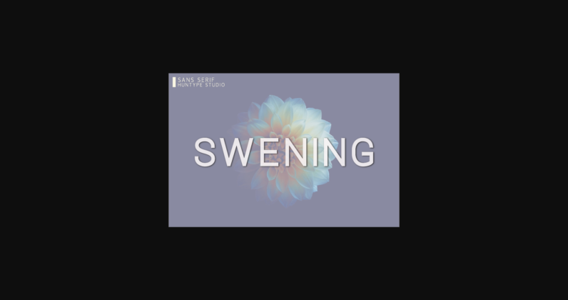 Swening Font Poster 3