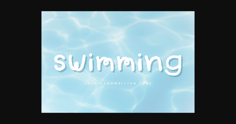 Swimming Font Poster 3