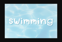Swimming Font Poster 1