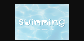 Swimming Font Poster 1