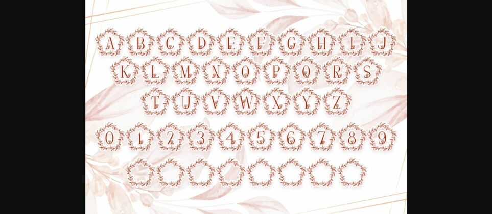 Swirl Floral Monogram Font Poster 6