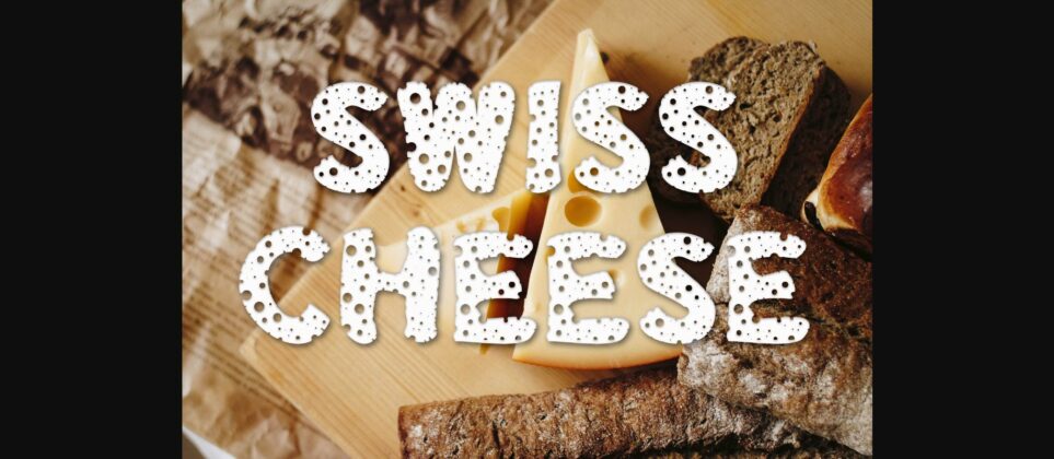 Swiss Cheese Font Poster 3