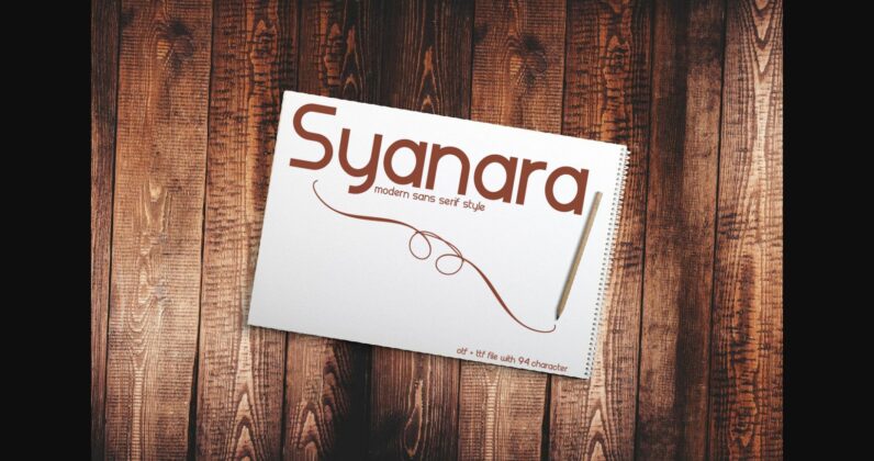 Syanara Font Poster 3