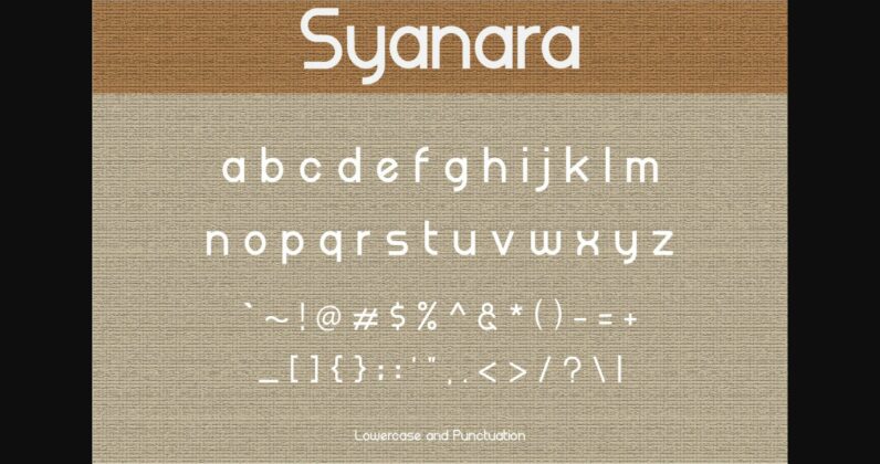 Syanara Font Poster 11