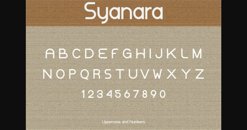 Syanara Font Poster 10