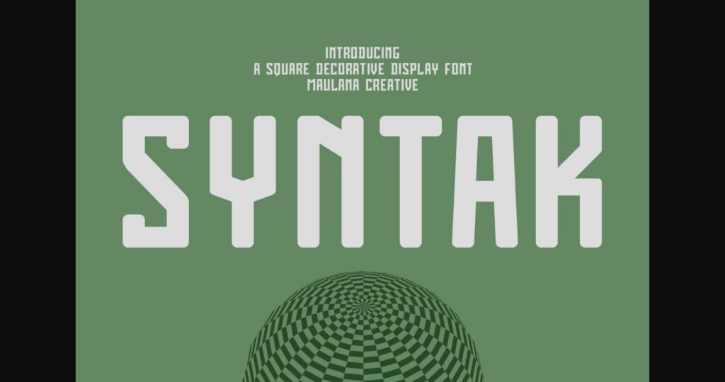 Syntak Font Poster 1