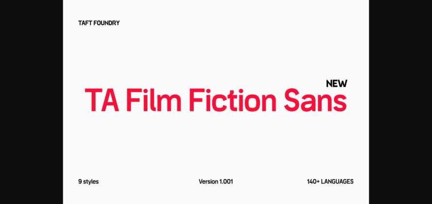 Ta Film Fiction Sans Font Poster 3