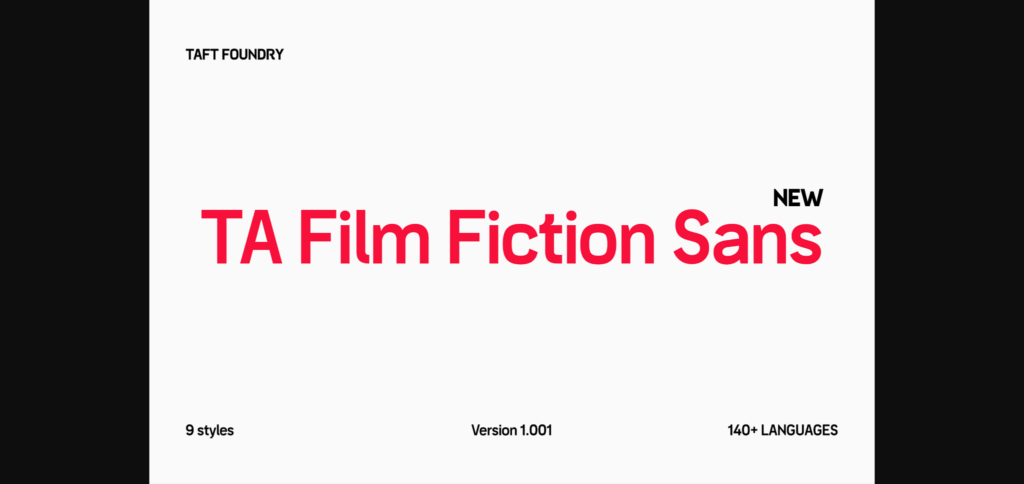 Ta Film Fiction Sans Font Poster 1