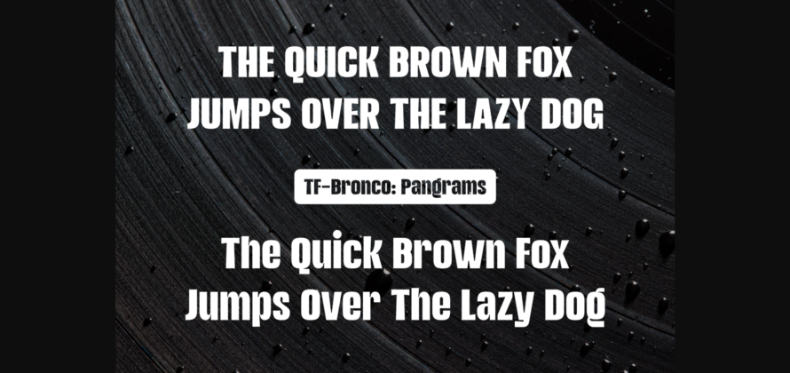 TF-Bronco  Font Poster 5