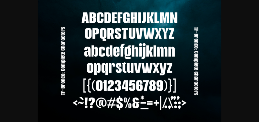 TF-Bronco  Font Poster 6