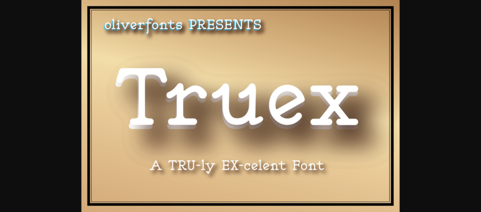 Truex Font Poster 3