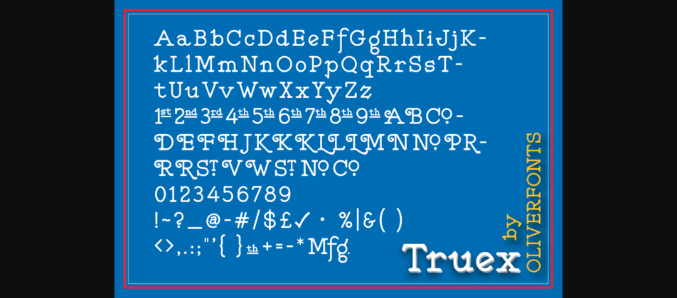 Truex Font Poster 5