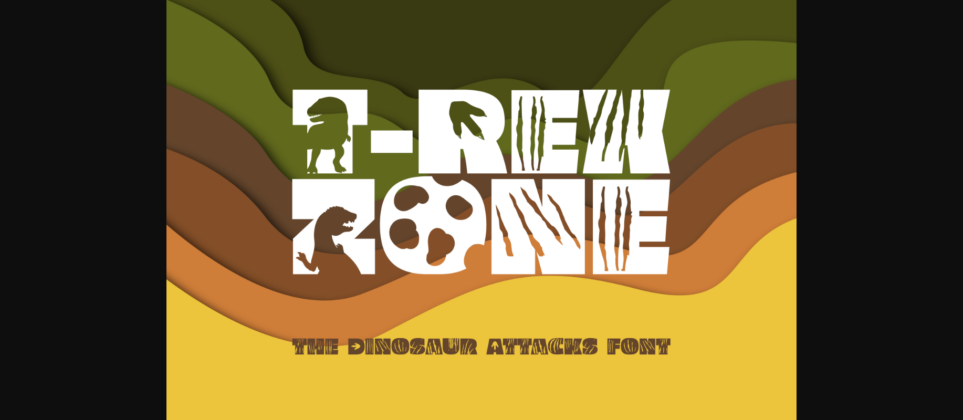 T-Rex Zone Font Poster 3