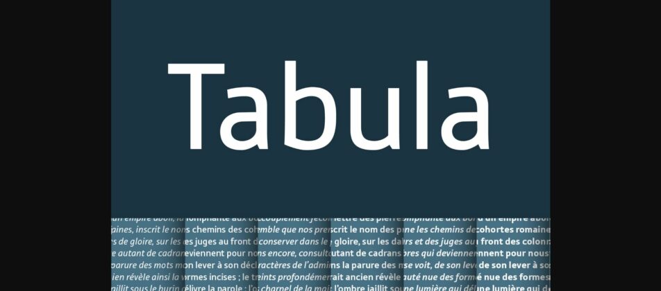 Tabula Font Poster 3