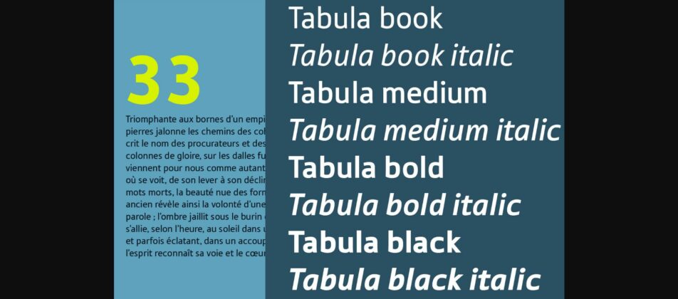 Tabula Font Poster 5