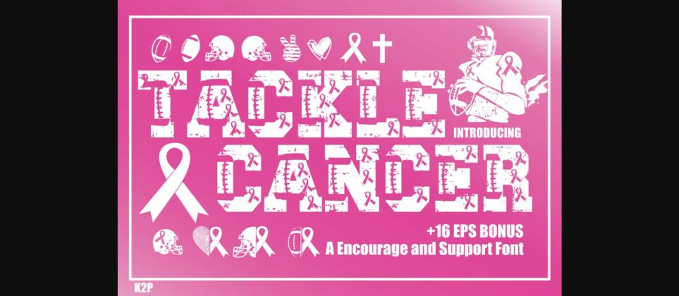 Tackle Cancer Font Poster 3
