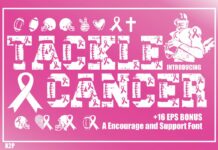 Tackle Cancer Font Poster 1