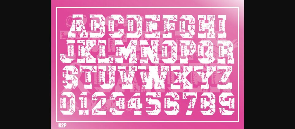 Tackle Cancer Font Poster 4