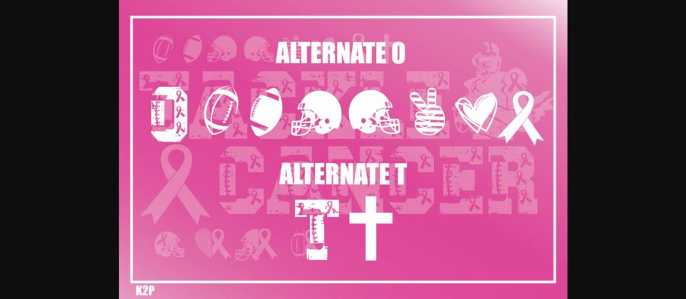 Tackle Cancer Font Poster 7