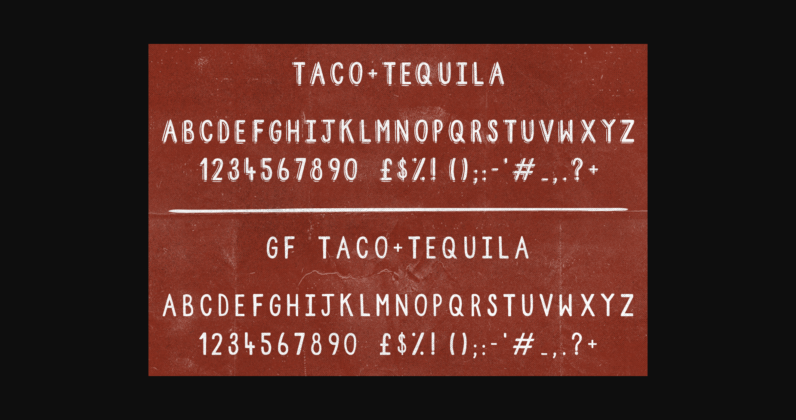 Taco and Tequila Font Poster 4