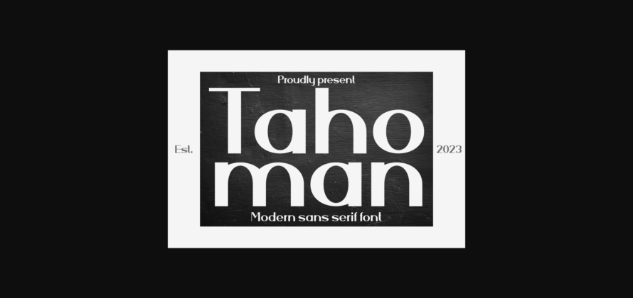 Tahoman Font Poster 1