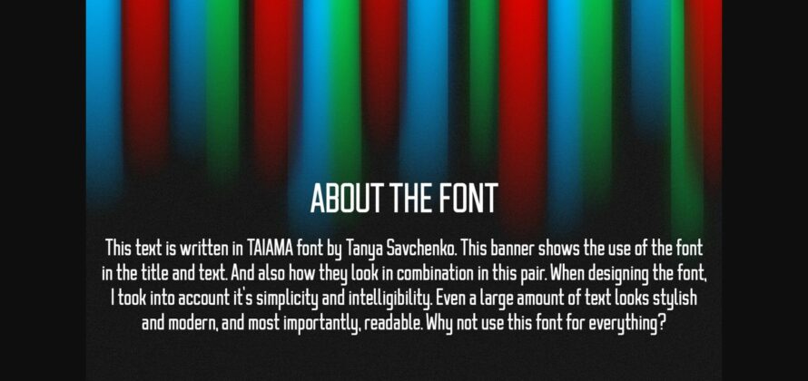 Taiama Font Poster 9