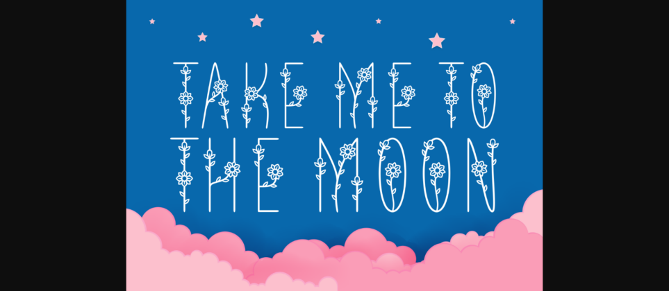 Take Me to the Moon Font Poster 3