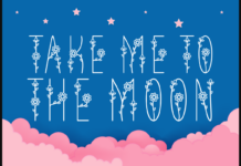 Take Me to the Moon Font Poster 1