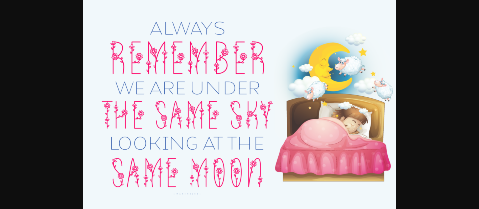 Take Me to the Moon Font Poster 6