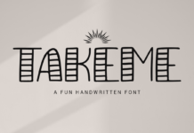 Takeme Font Poster 1