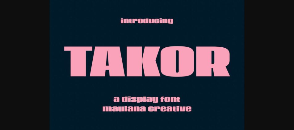 Takor Font Poster 3