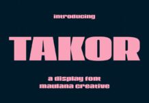 Takor Font Poster 1