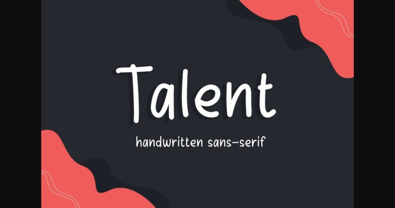 Talent Font Poster 3