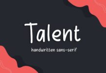Talent Font Poster 1