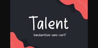 Talent Font Poster 1