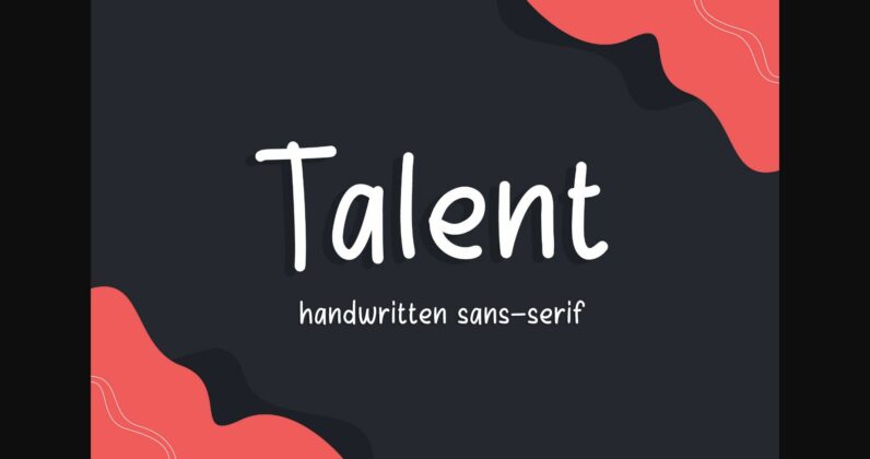 Talent Font Poster 1